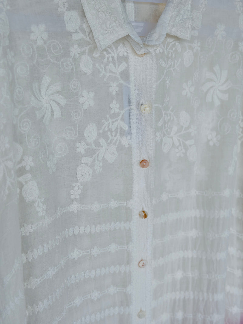 crochet long shirt