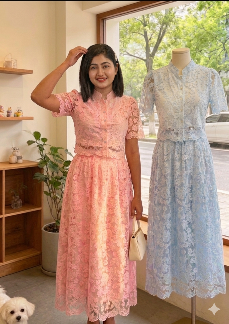 Korean skirt coordset