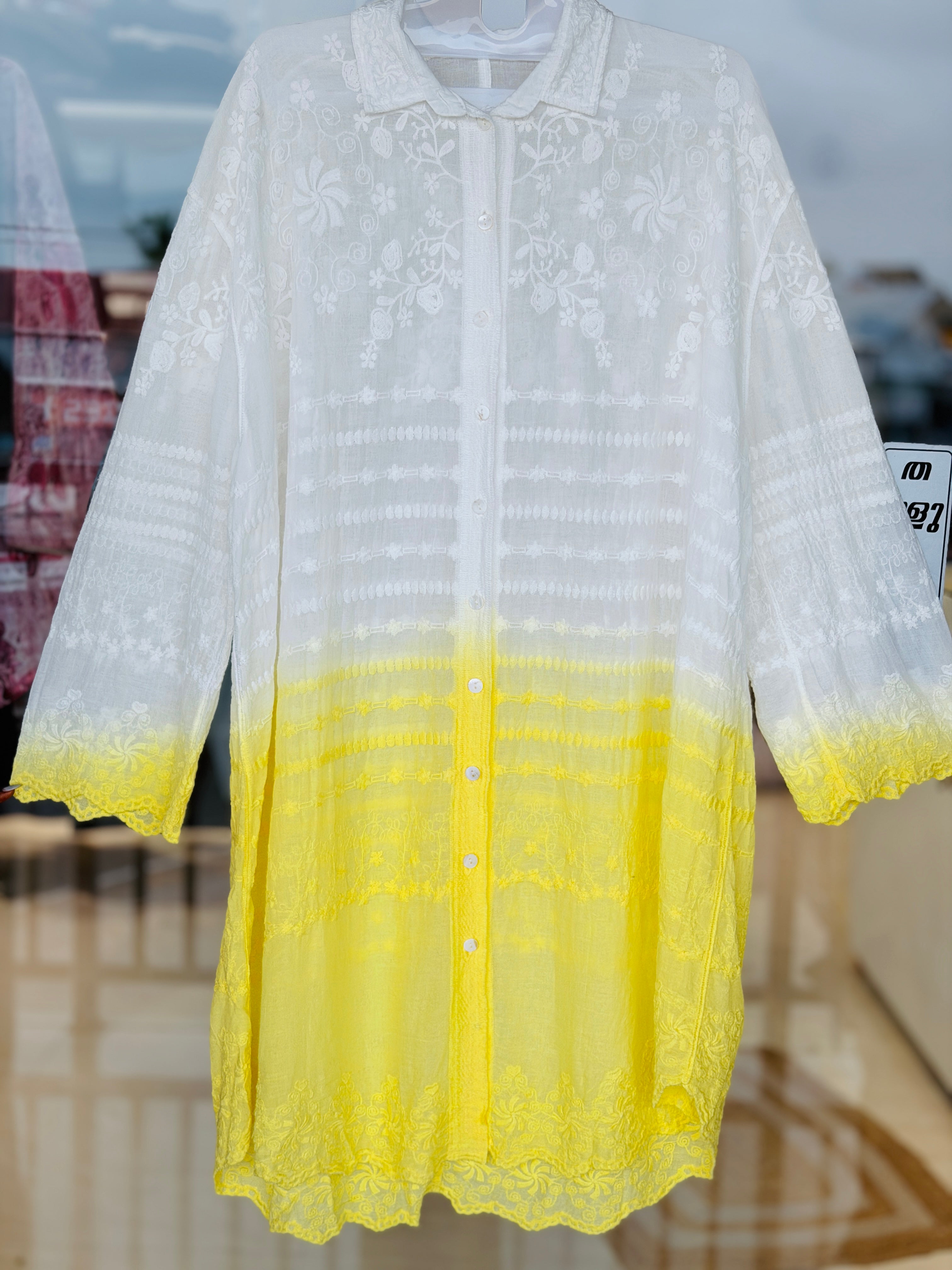 crochet long shirt