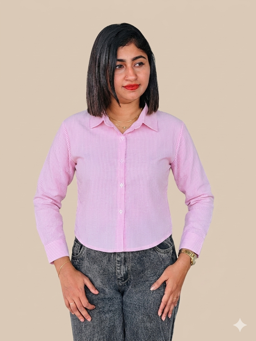 Crop line shirt with dori