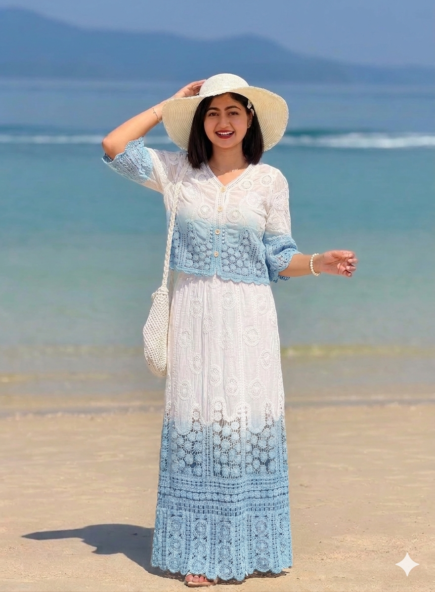 Crochet skirt coordset