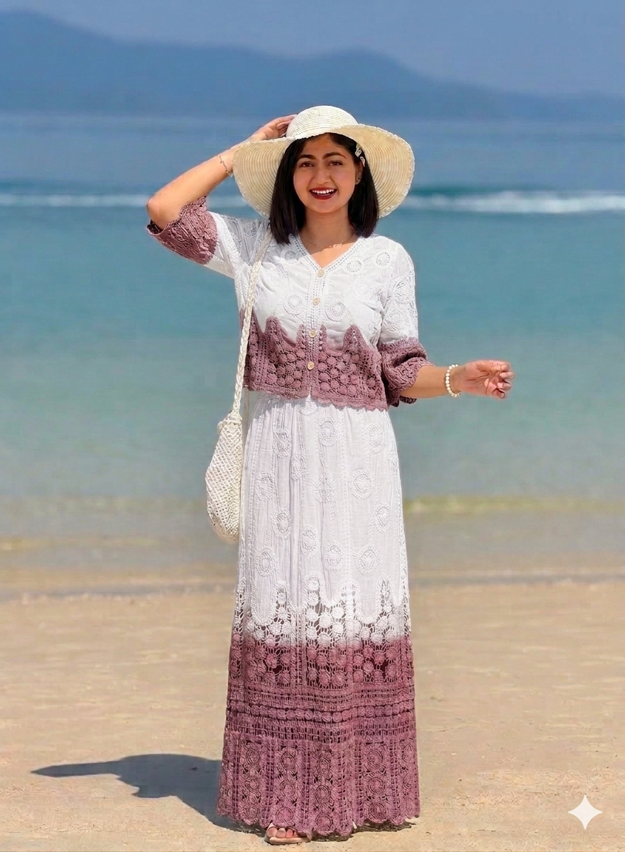 Crochet skirt coordset