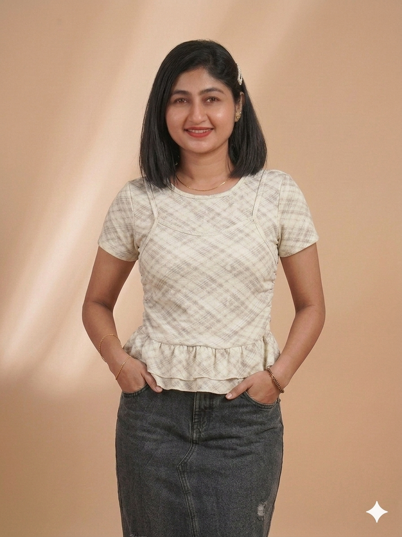 Korean peplum top
