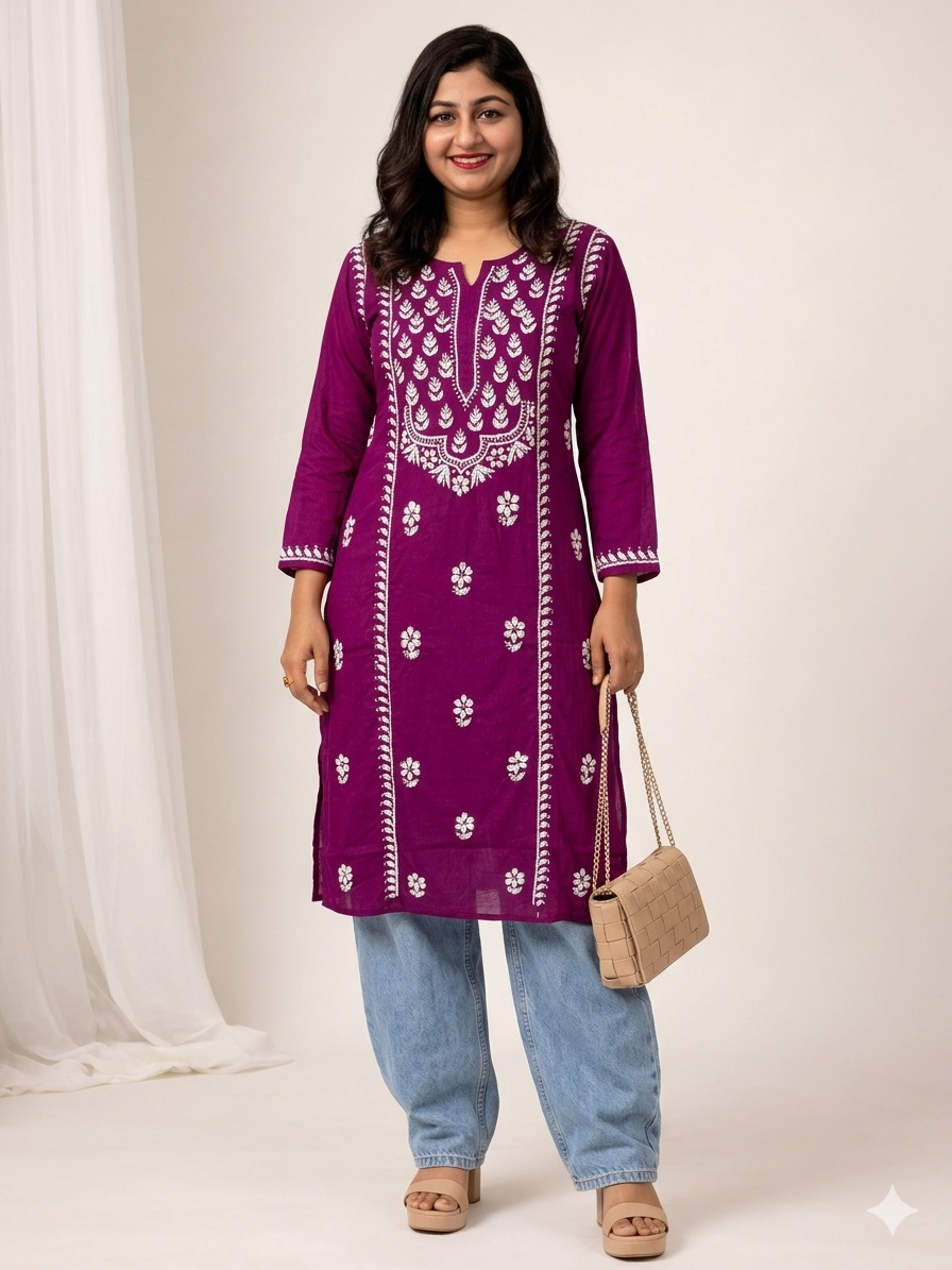 chikenkari kurthi