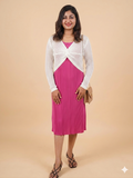 Crochet shrug midi dress