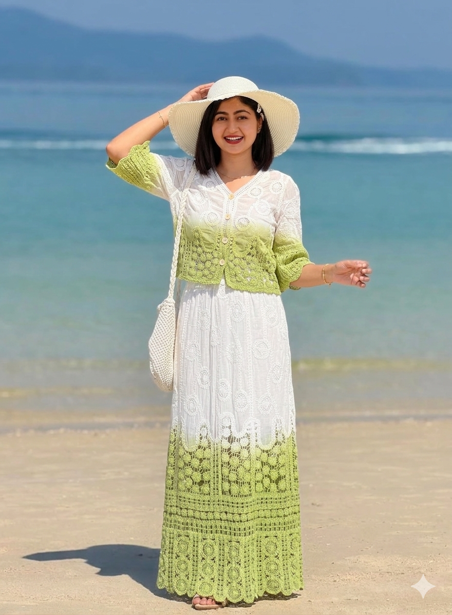 Crochet skirt coordset