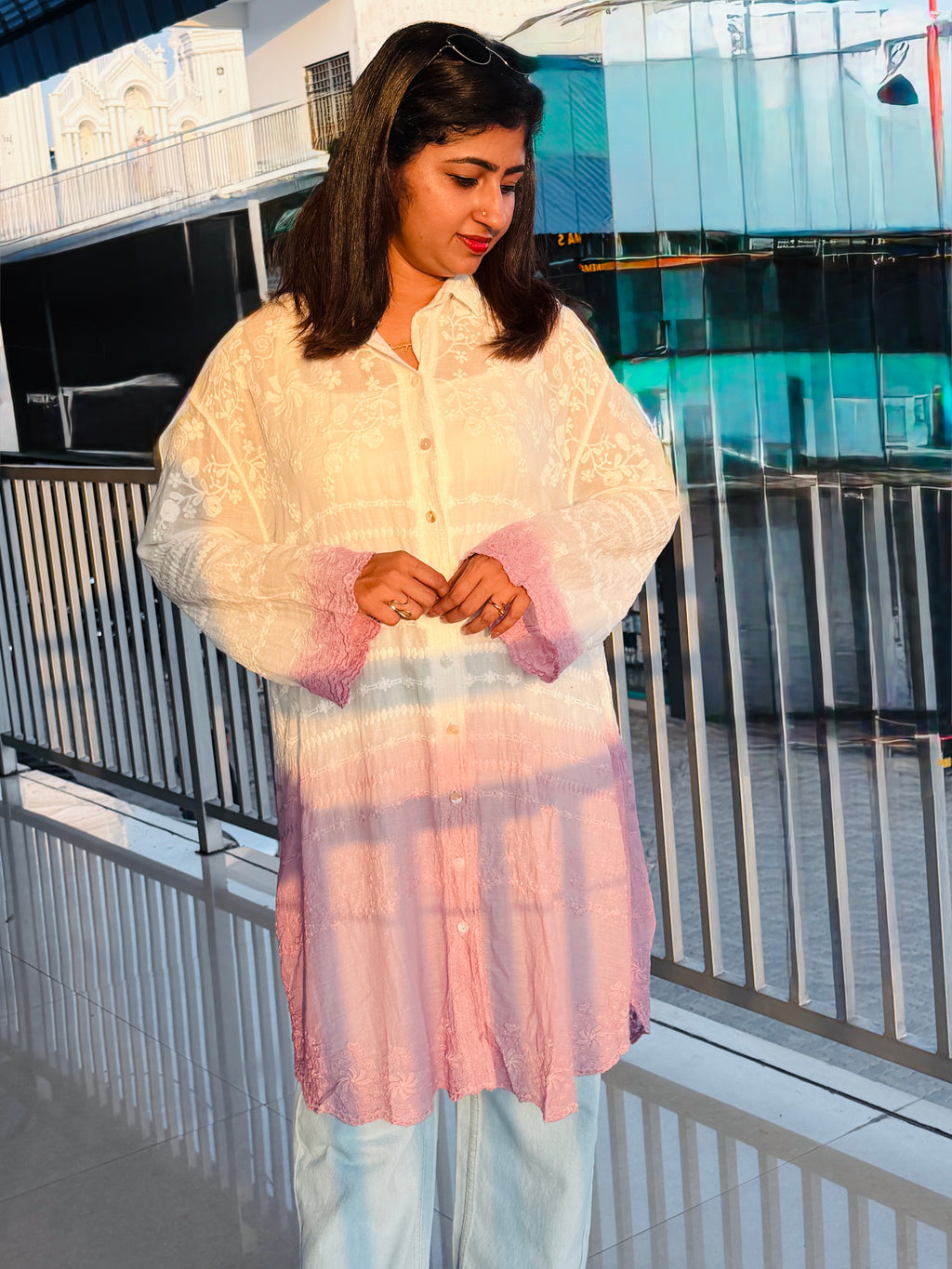 crochet long shirt