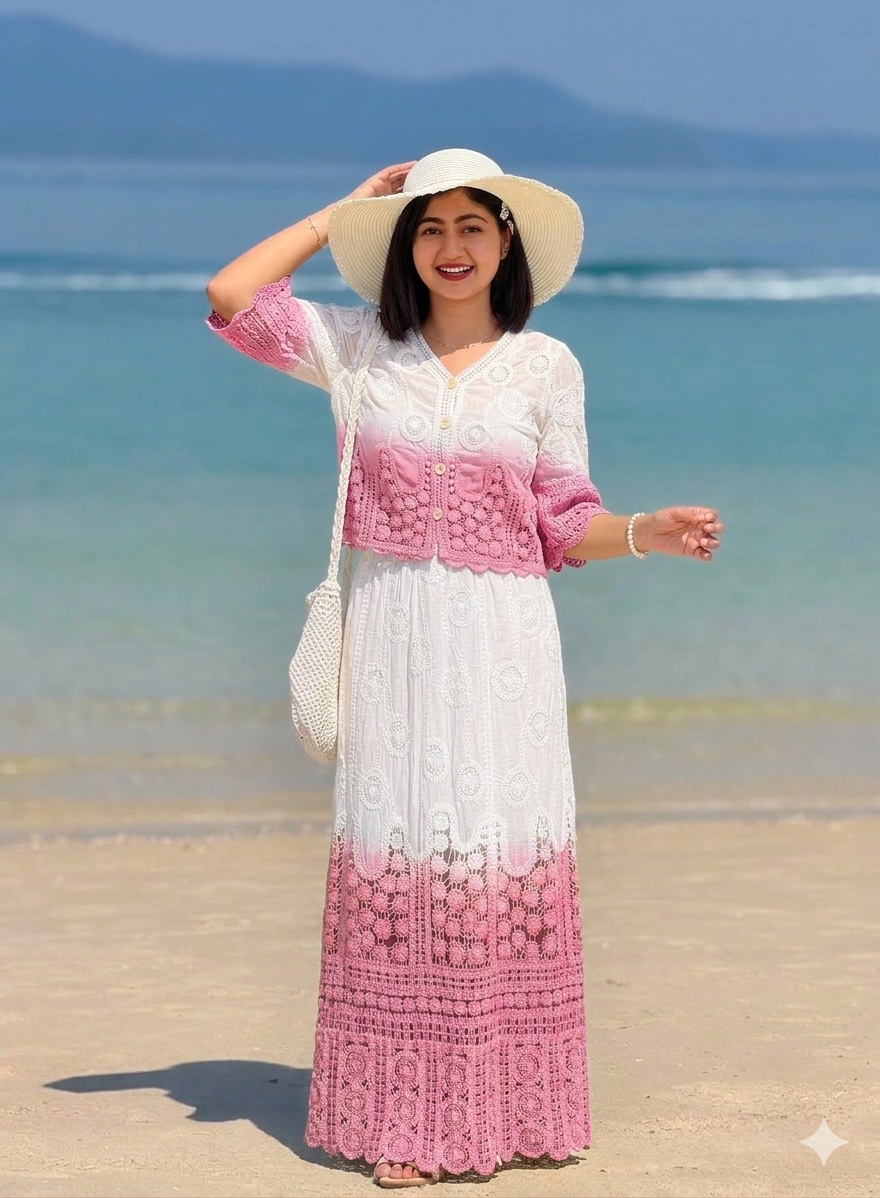 Crochet skirt coordset