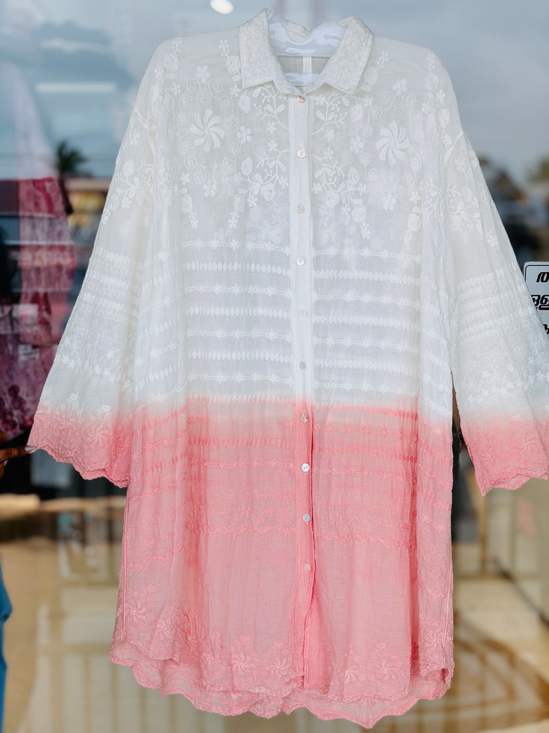 crochet long shirt