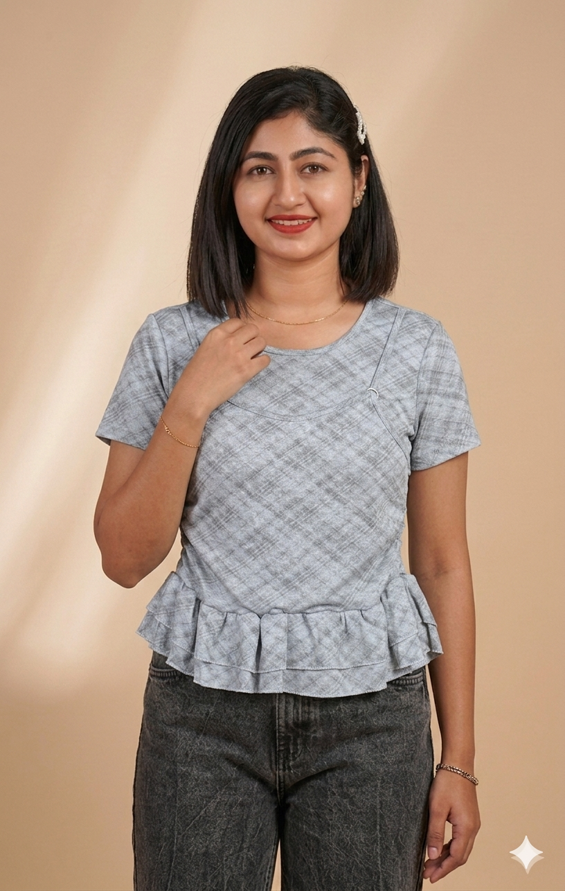 Korean peplum top