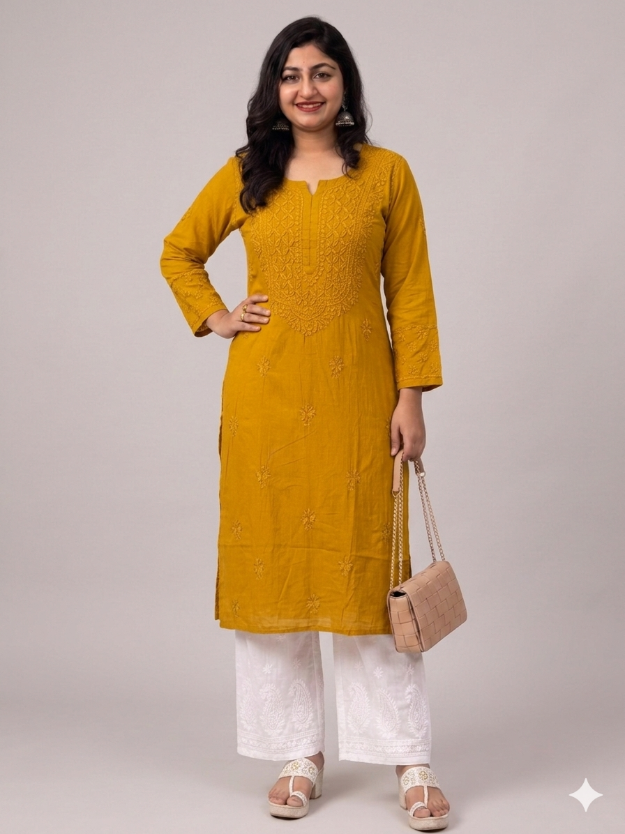 chikenkari kurthi