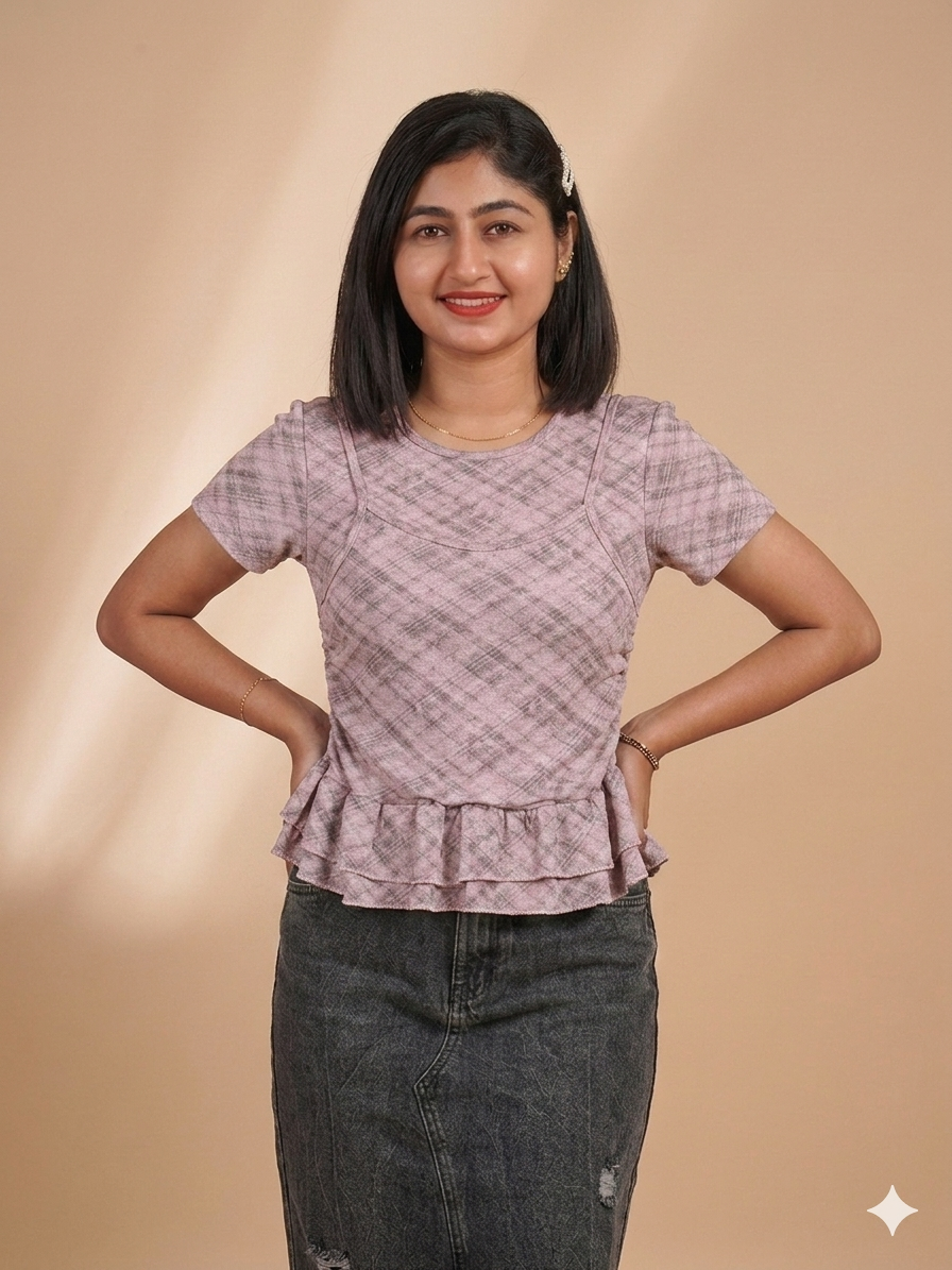 Korean peplum top