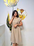 Lined midi dress