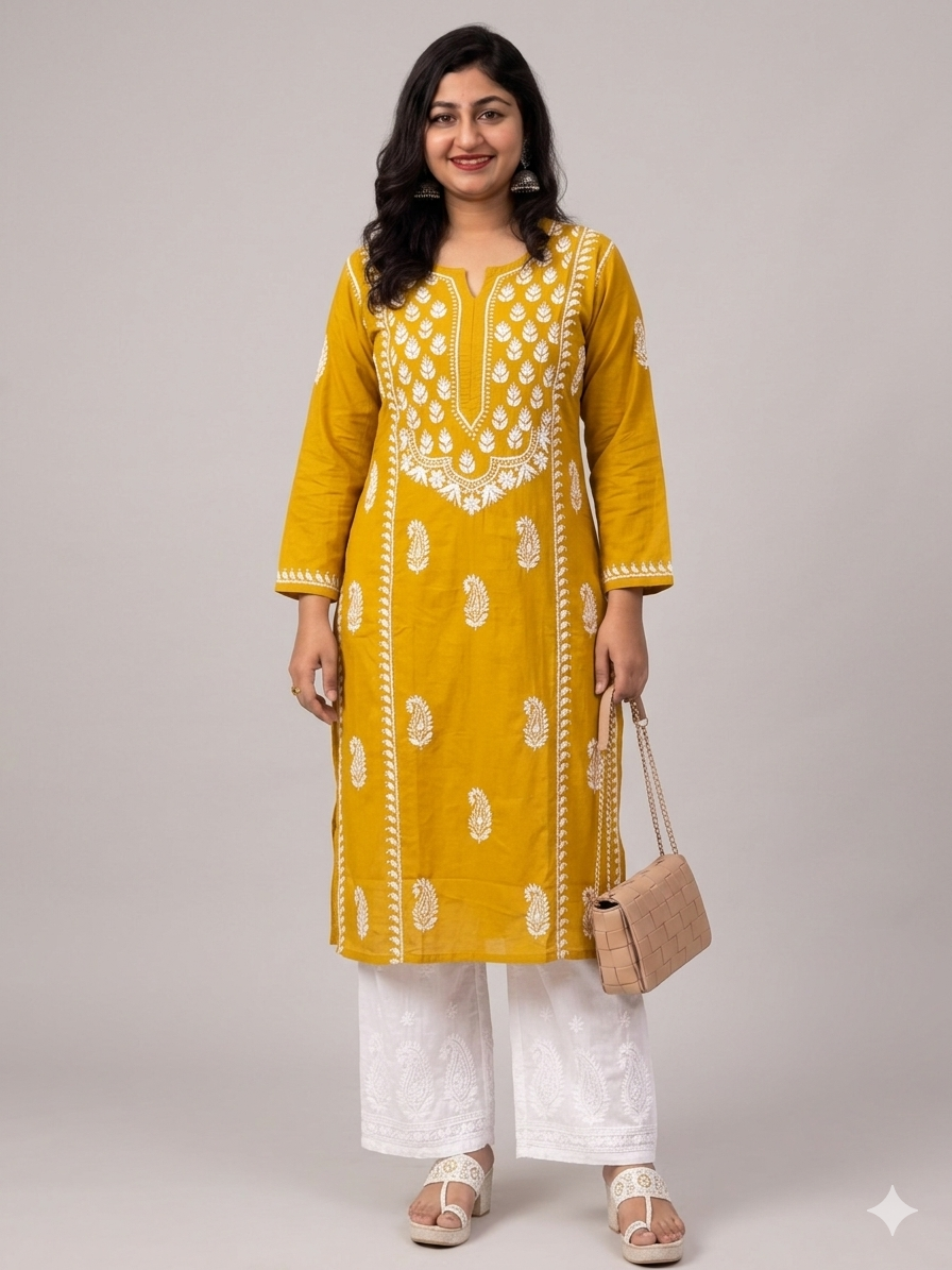 chikenkari kurthi