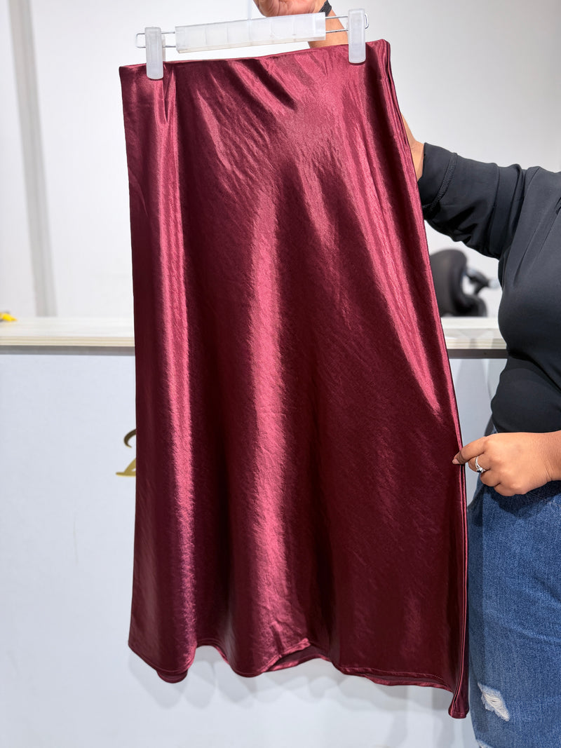 Satin skirt
